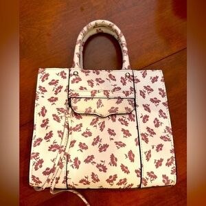 Rebecca Minkoff White and Mauve Floral Mini Bag